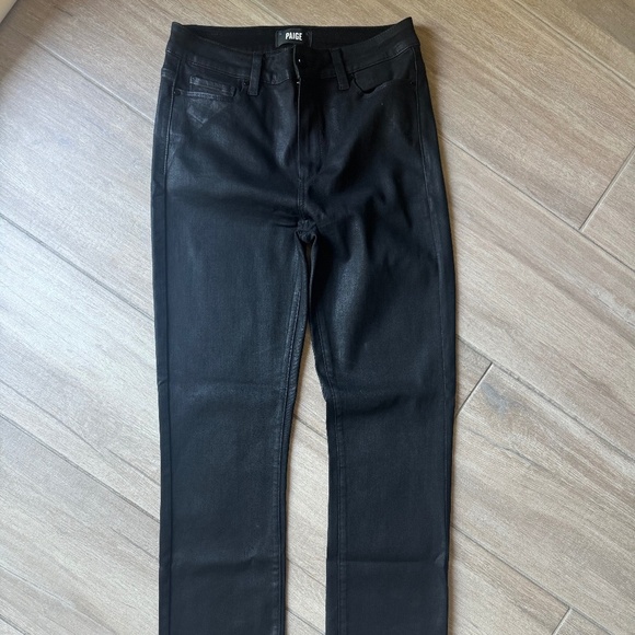 Paige Brand - Cindy Black Fog Luxe Coating Jeans - Women's Size 30 - Picture 1 of 5